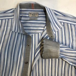 Tommy Bahama- Island Crafted Stripe Button UP